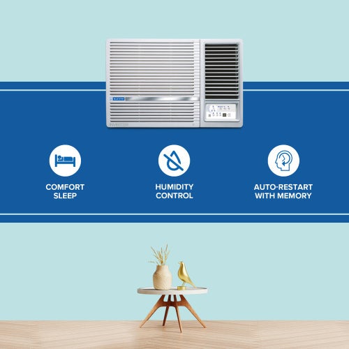 Bluestar L Series 1.5 Ton 4 Star Inverter Window AC with 5-in-1 Convertible Cooling | Dry Mode | Turbo Cool | Self Diagnosis | Auto Restart (WIE518L, White) 2025 Model