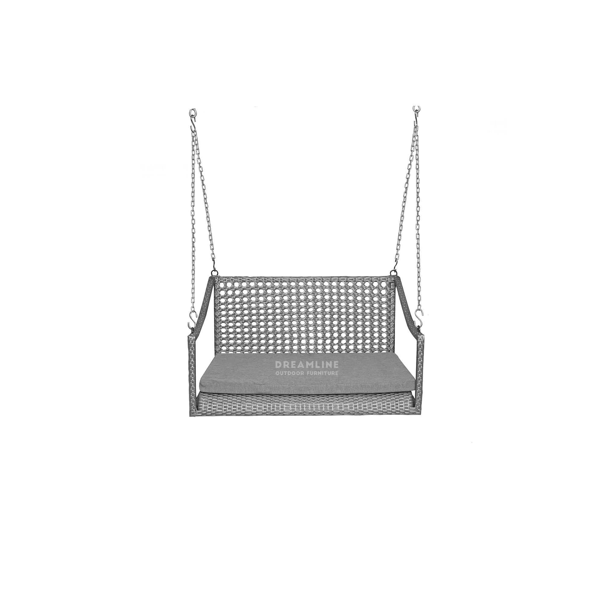 Belki Double Seater Hanging Swing Without Stand For Balcony , Garden Swing (Grey)