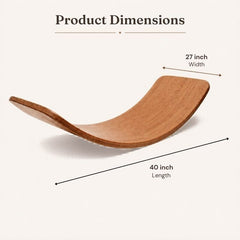 Natural Curved Wooden Balance Board for Kids – Wobble Rocker Board, Kinderboard