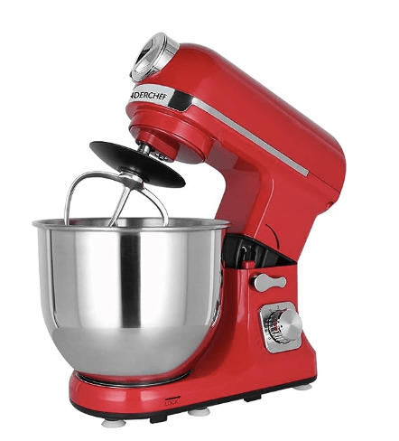 wonderchef crimson edge die cast metal kitchen stand mixer and beater with 6 speed settingsprovision for pasta attachments1000 w powerful copper motor 5 l stainless steel bowl with planetary rotati