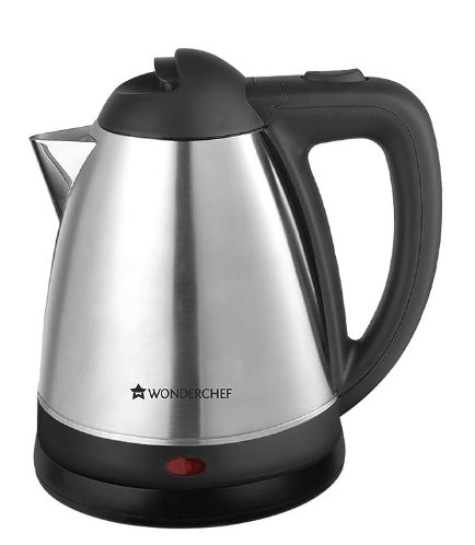 Wonderchef Luxe Automatic Stainless Steel Cordless Electric Kettle 1.2 Litre, 1800W, Ivory | Elegant design | Safety Lock