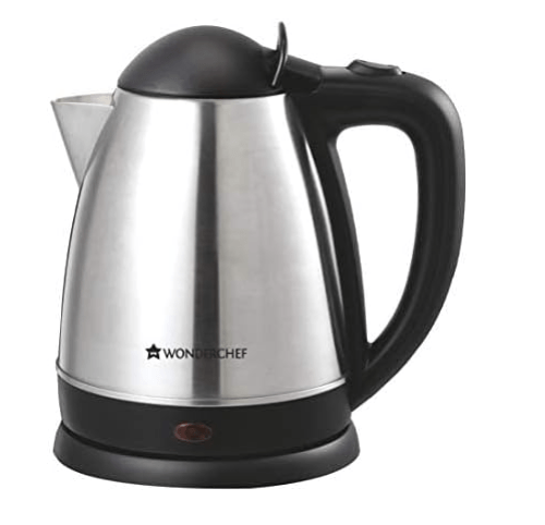 Wonderchef Prato 1.5-Litre Electric Kettle (Silver/Black)