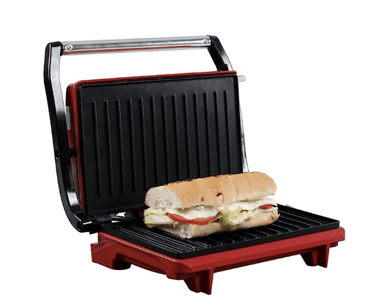 வொண்டர்செஃப் க்ரிம்சன் எட்ஜ் சஞ்சீவ் கபூர் தந்தூர் எஸ்.கே.டி மினி எலக்ட்ரிக் கிரில்லர் சாண்ட்விச் மேக்கர் 3 இன் 1 டோஸ்டர் கிரில்லர் சாண்ட்விச் மேக்கர் 700 வாட் ஹெல்தி நான்ஸ்டிக் கோட்டிங் கூல் டச் ஹேண்டில் ஆட்டோ ஷட்