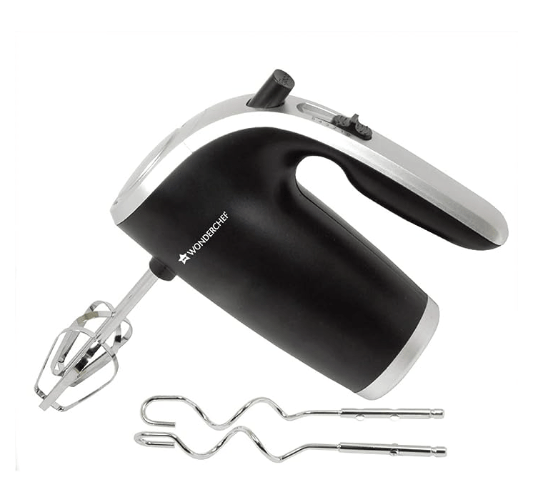 wonderchef onyx 5 speed electric hand mixer 300w powerful silent copper motor i adjustable slow speed start i hand blender stainless steel whisk beaters and dough hooks 1 year warranty whisk
