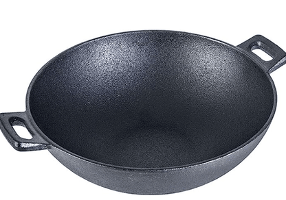 Wonderchef Forza Pre-Seasoned Cast-Iron Kadhai with Lifetime Exchange Warranty |Kadai/Kadhai for Cooking and deep Frying | Multipurpose Loha Kadai |Naturally Non-Stick | Induction Friendly Cookware | Healthy Cooking | 3.35L, 3.8mm