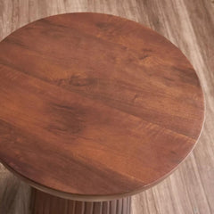 Nature's Embrace Wood Side Table