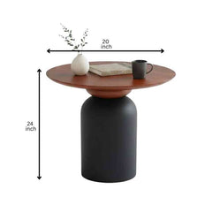 Elegant Wooden Pedestal Side Table