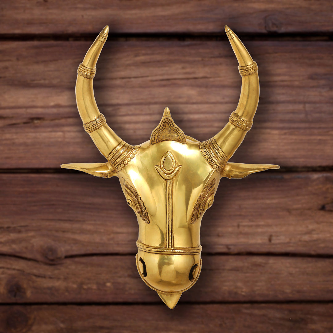 Brass Bull Head Wall Hanging (18 Inch)