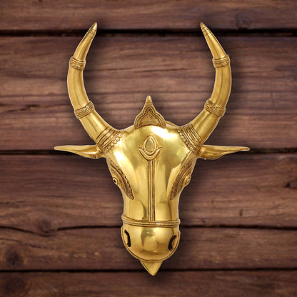 Brass Bull Head Wall Hanging (18 Inch)