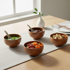 Wood Bowl Set | Wooden Bowl Set | Acacia Wood Bowl Set