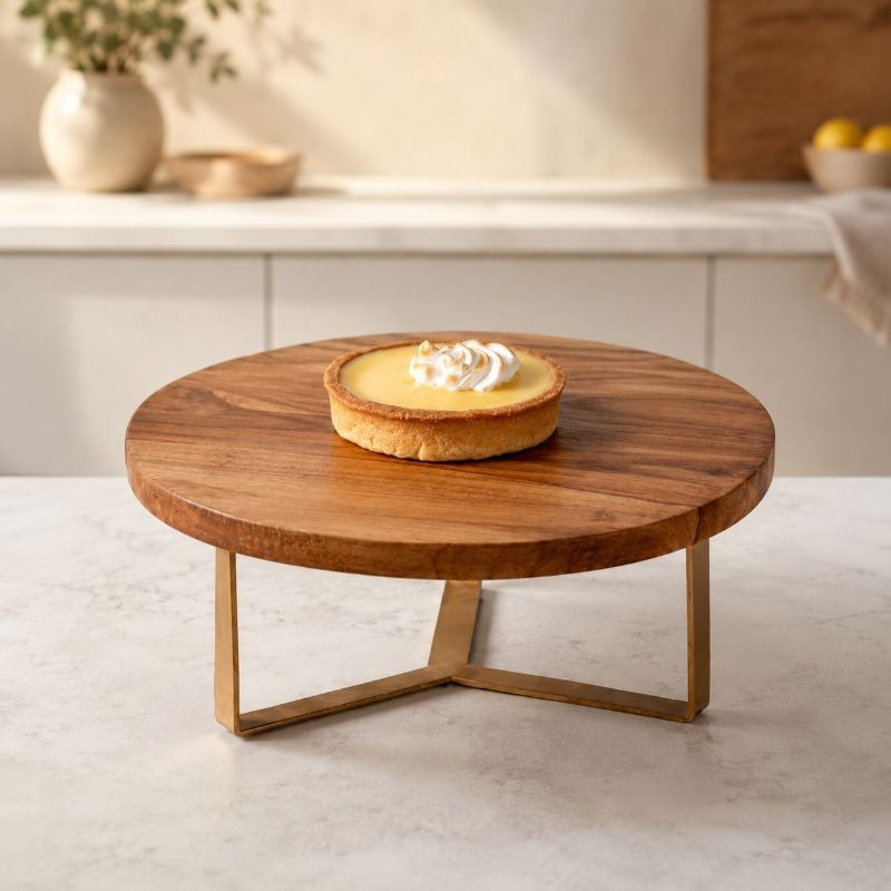 Cake Stand With Golden Leg