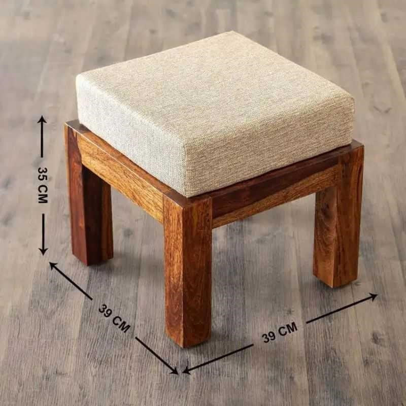 HeritageAura Sheesham Wood Coffee Table Set with Stools – Space-Saving Design for Living Room by Woodensure