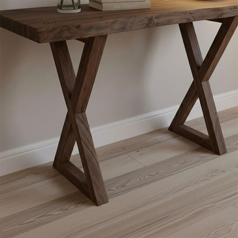 Nature's Wooden Live Edge Console Table
