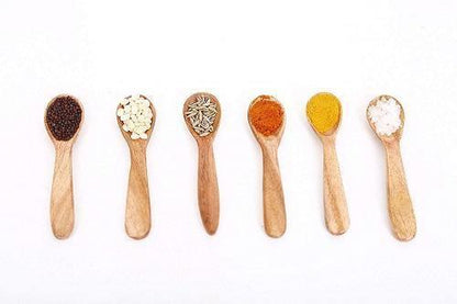 Wooden Masala Spoon (Set of 6) Compact