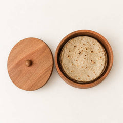 Classic Solid Wood Roti & Momos Box