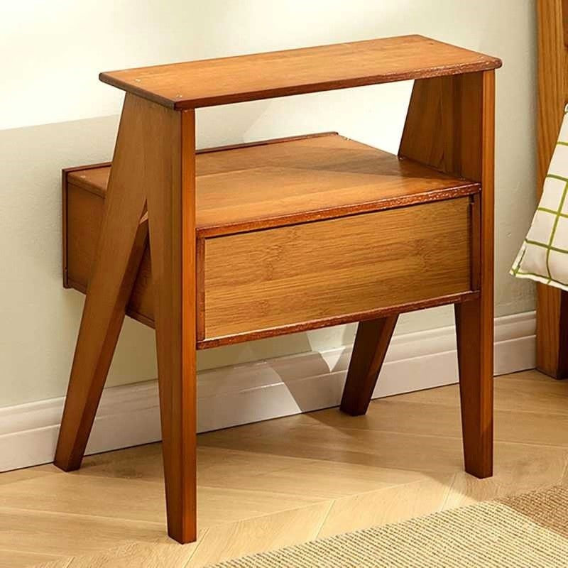 Stylish Nightstand Table with Drawer and Shelf