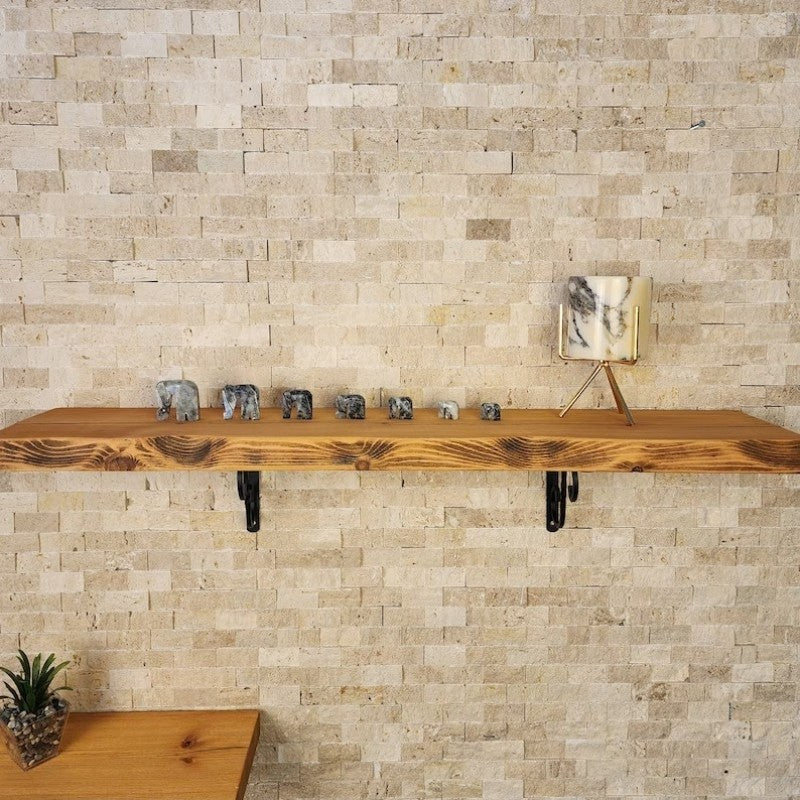 Wooden Rustic Live Edge Wall Shelves