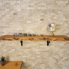 Wooden Rustic Live Edge Wall Shelves