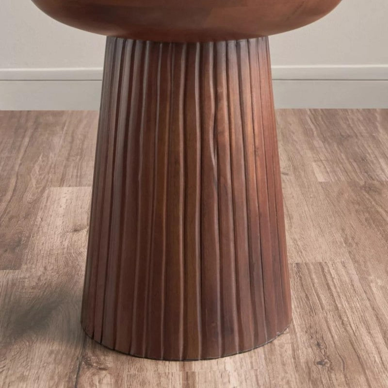 Nature's Embrace Wood Side Table