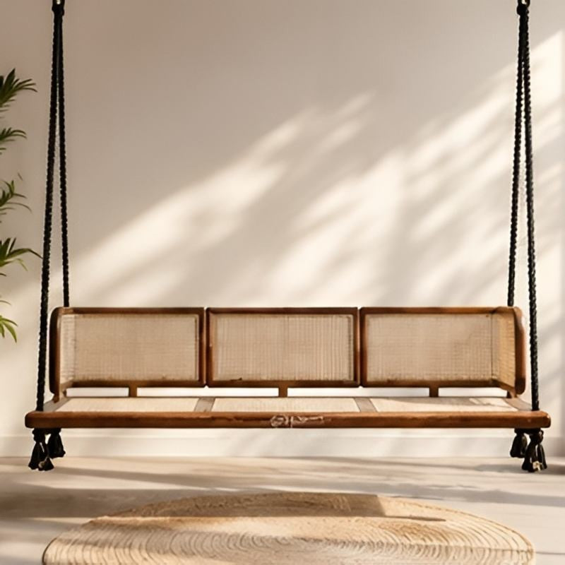 Wooden Swing Chair-Stylish & Durable Swing Wooden Chair (in Brown)