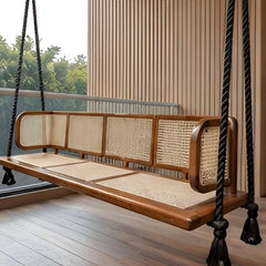 Wooden Swing Chair-Stylish & Durable Swing Wooden Chair (in Brown)