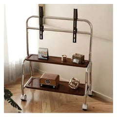 Solid Wood TV Shelf with Storage – Heavy-Duty Stand for TV, Console & Media Accessories