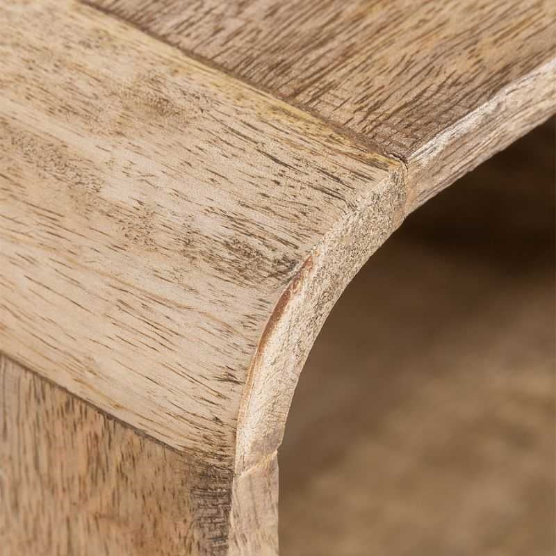 Riva Side Table | Wood Finish Nightstand with Woven Drawers | 2-Drawer Design | Bedroom or living room table
