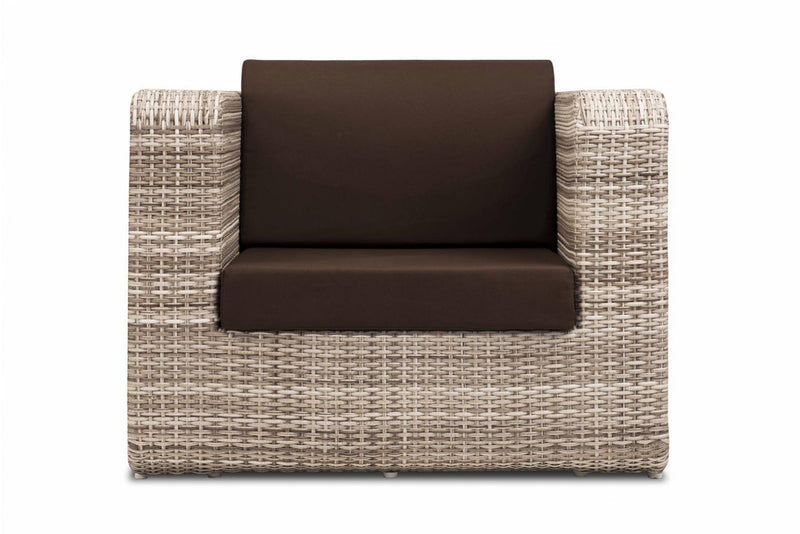 Maso Outdoor Sofa Set 2 Seater + 2 Single seater with 1 Central Table (Seashell)