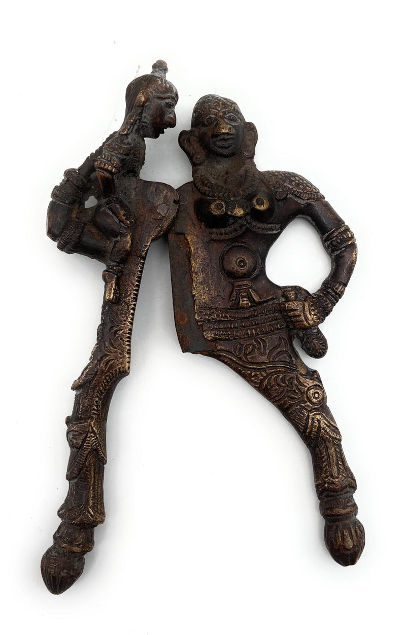 Handcrafted Brass Sarota, Peetal Betel Nut Cutter, Pital Supari Cutter, Antique Areca Nut Splitter, Traditional Adike Katti, Vintage Pittal Tamaku Cutter,Brown, 5.5 Inch, 1 Piece