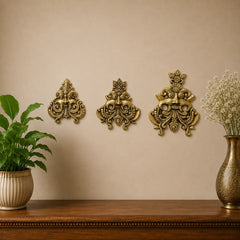 Brass Yali / Kirtimukha Face Wall Hanging