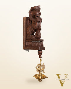 Yazhi (Yali) Wooden Wall Bracket – Handcrafted 16"