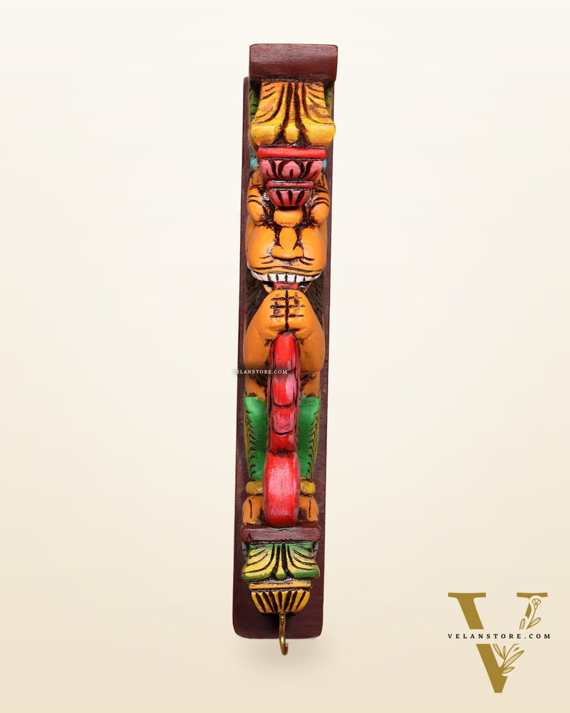 Yazhi (Yali) Wooden Wall Bracket – Handcrafted & Hand-Painted 13"