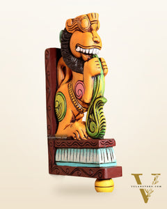 Yazhi (Yali) Wooden Wall Bracket – Handcrafted & Hand-Painted 16"