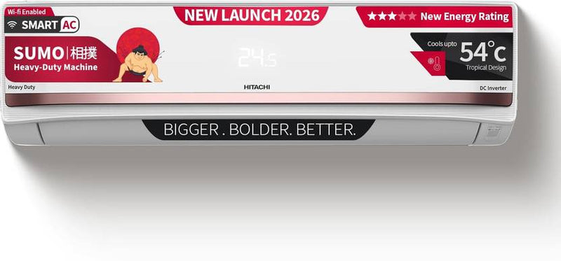 Hitachi Sumo 3700XXL Convertible 2 Ton 3 Star Inverter Split Smart AC with Octa Sensor (Copper Condenser, RAS.Y324PCDISL)-2