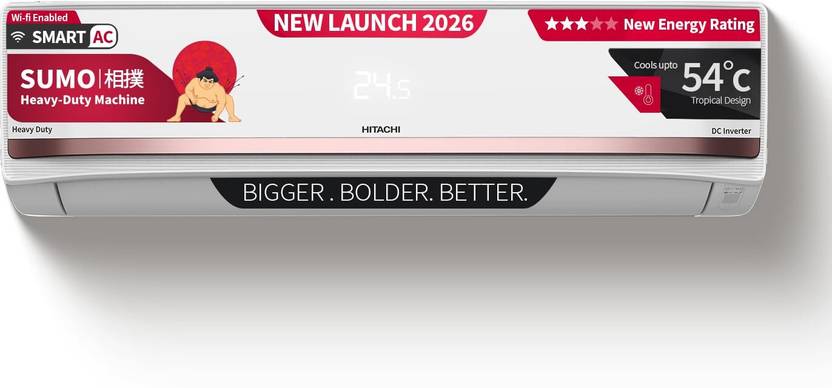 Hitachi Sumo 3700XXL Convertible 2 Ton 3 Star Inverter Split Smart AC with Octa Sensor (Copper Condenser, RAS.Y324PCDISL)-2