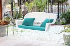Bryn Double Seater Hanging Swing Without Stand For Balcony , Garden Swing (White)