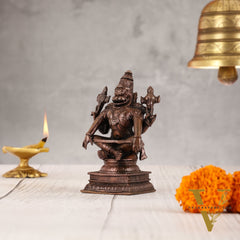 Yoga Narasimha Swamy Exclusive Pure Copper Idol - 5 Inch