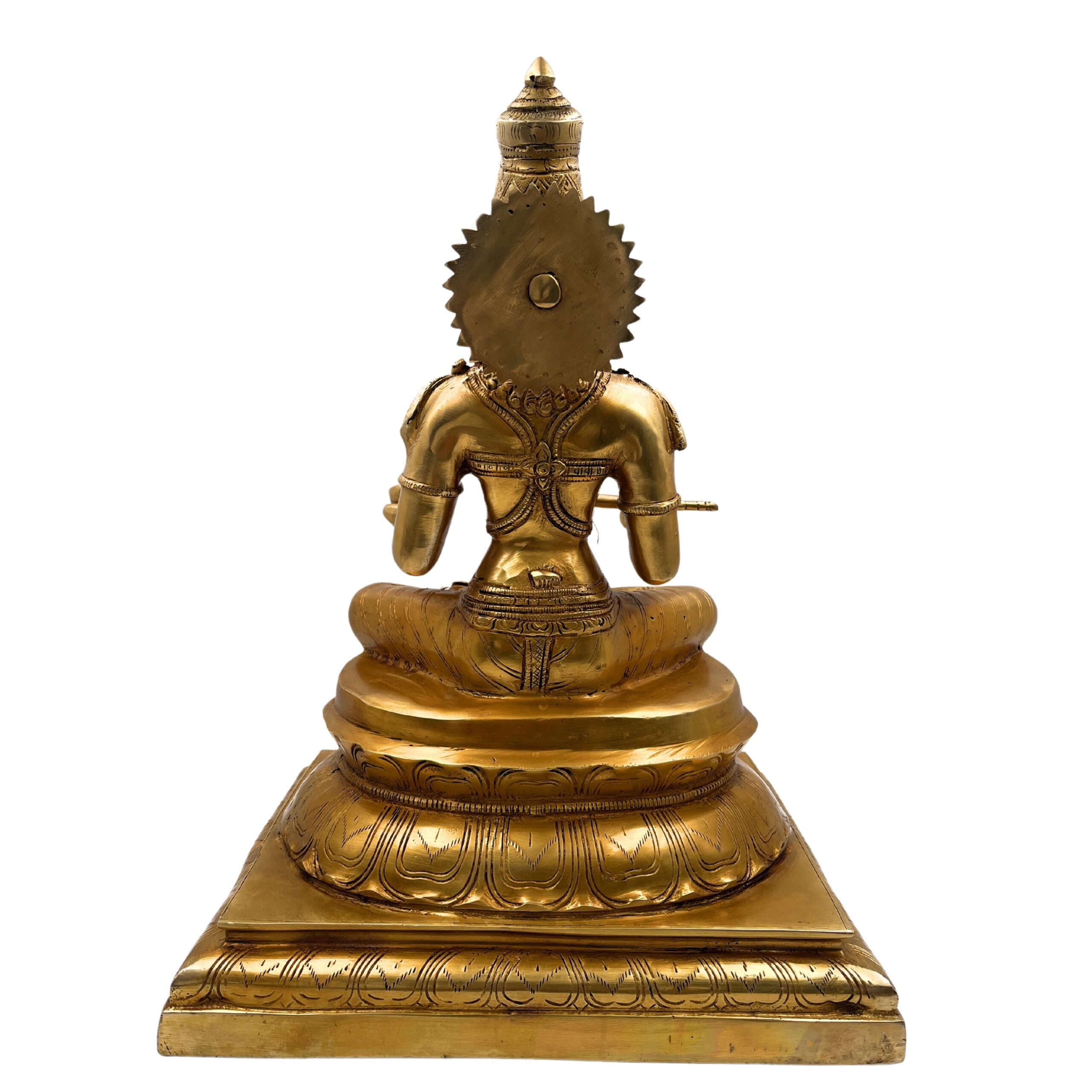 Handcrafted Brass Annapurna Devi Idol – Kashi Annapoorna Mata | Anna Lakshmi Murti for Temple, Home & Puja Décor,Gold, 17.5 Inch, 1 Piece