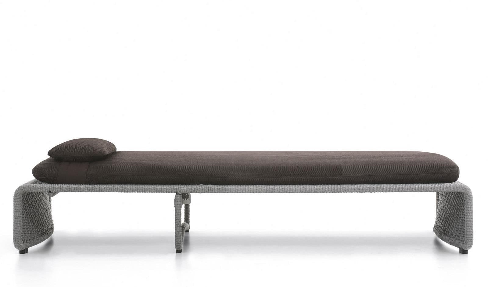 Adnet Outdoor Swimming Poolside Lounger Set of 2 (Grey) Braided & Rope