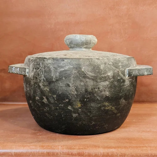 Soapstone Cookware Kalchatti With Lid (Treated)