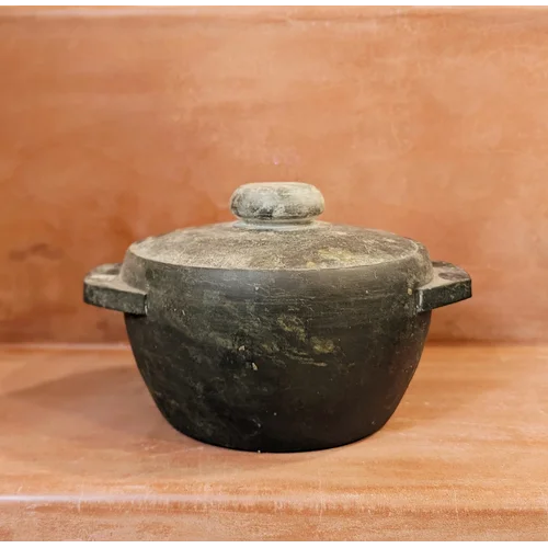 Soapstone Cookware Kalchatti With Lid (Treated)