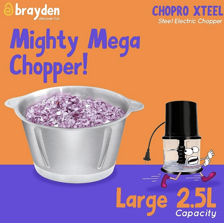 2 Speeds 450W 5L Electric Meat Grinder Kitchen Chopper Stainless Steel