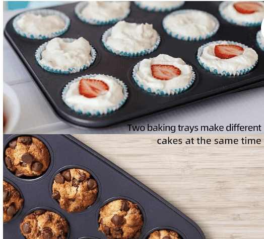 12-slot Cup Mini Shape Muffin, Cupcake Mould (5 Cm Aluminium