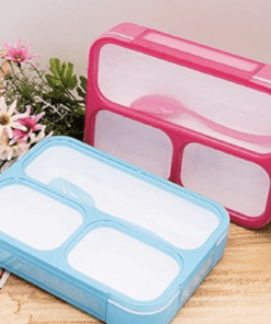 Lunch Boxes 5 Grids Food Grade Plastic Lunch Case Heat Resistant