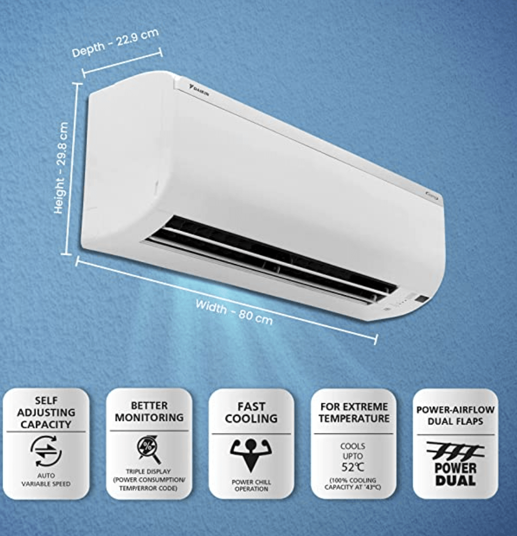 daikin 1 ton split ac with inverter