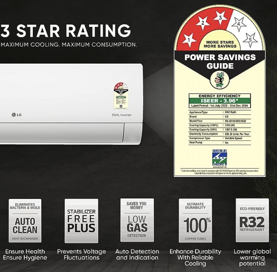 lg ac dual inverter 3 star