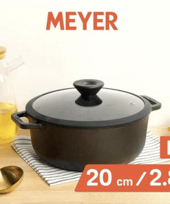 Meyer Pre-Seasoned Cast Iron Dutch Oven, Biryani Pot, Cast Iron Casserole  With Heavy Bottom, Cooking Pot With Lid, Biryani Pot Induction Bottom, Stew  Pot