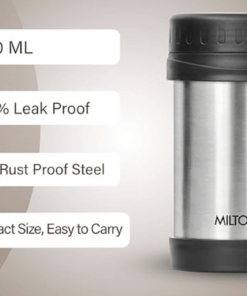 Milton Thermosteel Soup Flask, 350ml, Silver - Velan Store