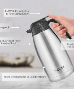 Milton Thermosteel Soup Flask, 350ml, Silver - Velan Store