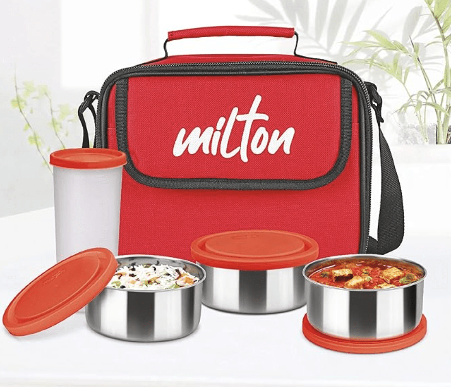 Pack of 3 Pcs Milton Hot Pot Set - White and Orange